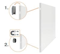 Nobo - Tableau blanc sans bord Infinity, acier, magnétique, 90 x 120 cm