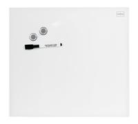 ACCO NOBO Tableau magnétique en verre Diamond 450×450 mm Blanc – Effaçable à sec, sans cadre