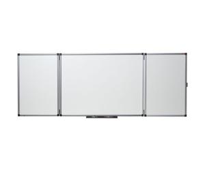 Nobo Triptyque Émaillé Blanc Magnétique 1500x1200 Mm (Fermé)