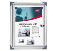 nobo Vitrine d'affichage, extra-plate, paroi arrière en métal, 1 x DIN A4