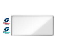 Nobo Vitrine d'affichage intérieur Premium Plus 27 feuilles A4 - Portes coulissantes - Fond magnétique