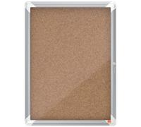 Nobo Vitrine d'affichage intérieur Premium Plus 4 feuilles A4 - Porte battante - Fond liège
