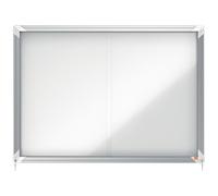 Nobo Vitrine d'affichage intérieur Premium Plus 8 feuilles A4 - Porte coulissante - Fond magnétique