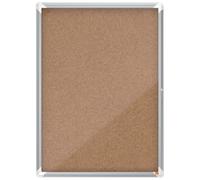 Nobo Vitrine d'affichage intérieur Premium Plus 9 feuilles A4 - Porte battante - Fond liège