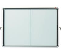 nobo Vitrine d'affichage porte coulissante métal paroi arrière 8 x DIN A4