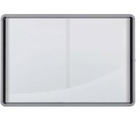 NOBO vitrine d'affichage, porte coulissante, paroi arrière en métal, 27 x DIN A4