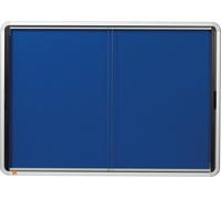 nobo Vitrine d'affichage porte coulissante textile paroi arrière 8 x DIN A4