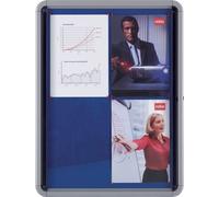nobo Vitrine d'affichage textile paroi arrière intérieur 6 x DIN A4