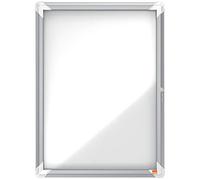 Nobo, Vitrine d'intérieur, Certifiée NF Collectivité et Education, Fond magnétique, 4xA4, 493x667mm, Porte battante, Gamme Premium Plus, 1902557