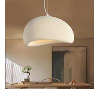 NOCHX Creative Wabi Sabi Style Lampe Suspendue E27 Lustre En Polystyrène Lumières Suspendues Réglables En Hauteur Modernes Et Simples Adaptées Au Salon Salle À Manger Cuisine(Beige,60cm)