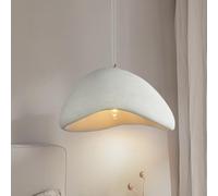 NOCHX Lustre créatif wabi sabi Lustre japonais Lustre moderne blanc éclairage d'intérieur base E27 hauteur réglable Pour salle à manger cuisine salon bar couloir (ampoule non incluse)(B,20cm)