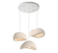 NOCHX Wabi Sabi Style Lampe Suspendue 3-Lumière E27 Pendentif Lumière Polyéthylène Moderne Minimaliste Réglable En Hauteur Éclairage Pendant Pour Cuisine Salle À Manger Couloir Et Porte(Blaiken Brown)