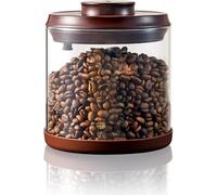 Nocsm Bocal en verre pour café. Récipient de stockage hermétique avec couvercle à pression, récipient de cuisine en verre borosilicate de haute qualité pour thé, grains de café, sucre (1200 ML)