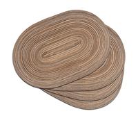 Noctiflorous Lot de 4 Sets de Table ovales tressés 30,5 x 45,7 cm pour Tables de Salle à Manger, Sets de Table tissés naturels résistants à la Chaleur (Ovale marron4)