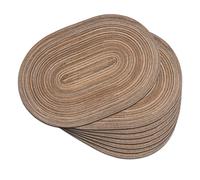 Noctiflorous Lot de 8 Sets de Table ovales tressés de 30,5 x 45,7 cm pour Tables de Salle à Manger, Sets de Table tissés naturels résistants à la Chaleur (Ovale marron8)