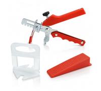 NODYKA Kit Croisillons Autonivelants 3 mm Carrelage 601 Pièces Notice FR | 200 cales réutilisables + 400 clips croisillons autonivelants 3 mm + pince. Nivellement carrelage sol et mur.