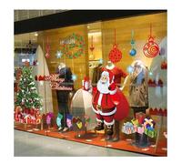 Noël Autocollants Fenêtre Decoration Sticker Fenêtre de Le père Noël Arbre de Noel DIY pour Vitrine Maison Décoration