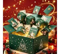 Noël Boite Surprise Explosion Box Argent Caché Billets Sautants，Vert 12PC | Pop-Up Coffret Anniversaire,Cadeau Adultes Bijoux Mariages Diplômes Fêtes Cadeaux Mariage Remise de Diplôme pour Adultes et