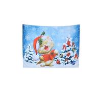Noël Décoration Tissu Suspendu Mural Tapis Suspension Art Serviette Plage Fond Pique-Nique 200*150cm