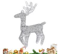 Noël : figurine lumineuse avec paillettes de Noël, décoration intérieure et extérieure pré-éclairée, affichage brillant, élégant de saison pour chambre, pelouse, porche, jardin