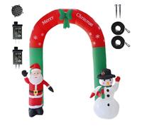 Noël gonflable - Arche d'entrée de vacances, décoration de vessie extérieure | Affichage de passerelle éclairée pour fête, ornement de pelouse festif, décoration de jardin imperméable, célébration