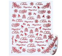 Noël Nail Art Stickers Nail Art Stickers Nail Art Décoration Transferts Autocollants Bonhomme De Neige Arbre De Noël Bells Elk Père Noël Coffret Cadeau Joyeux Noël