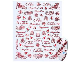 Noël Nail Art Stickers Nail Art Stickers Nail Art Décoration Transferts Autocollants Bonhomme De Neige Arbre De Noël Bells Elk Père Noël Coffret Cadeau Joyeux Noël