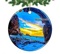 Noël Ornement Venezuela Pendentif 2Pcs | Décorations Porcelaine Noël Ornements Pour Maison Intérieur Fête Hanging