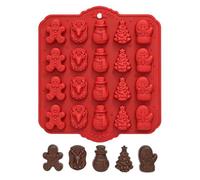 Noël pour bonbons, 20 compartiments alimentaires, bricolage, moule à cloche | Noël bonhomme de neige et élan en silicone pour biscuits, chocolat, fondant, cupcakes, pâtisseries pour la maison et les