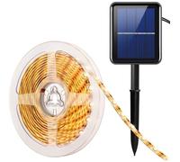 Noël Solaire Ruban Lumineux LED 3 M Multicolore 180 LED Bande Flexible Lumineux, 8 modes d'éclairage