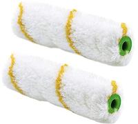 Nölle 10705075 Petit rouleau de surface avec fil, Blanc/jaune, 10 cm, Set de 2 Pièces