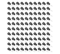 NOENNULL 100Pcs Anneaux de Poteau de Clôture, Isolateur de Clôture Électrique Noir Isolateur à Visser Anneaux de Poteau en Bois à Visser Isolateurs de Électrique