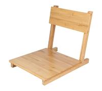 NOENNULL Chaise Tatami Japonaise sans Jambes, Dossier Inclinable Poli en Douceur pour Coussin de Chaise Paresseux pour Baie Vitrée, Matériau Phyllostachys Pubescens (Couleur Originale)