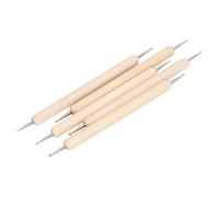 NOENNULL Ensemble de Stylets de Traçage à Pointe Sphérique en Acier Inoxydable, 5 Pièces, pour Projets Artistiques, Outils de Sculpture de Gaufrage à Double Tête pour la Conception D'ongles,