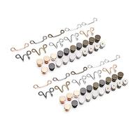NOENNULL Kit d'extension de boucle de taille réglable, bouton durable pour pantalons amples, crochet de taille facile à installer sans clous pour pantalons, jupes, voyageurs, matériau en alliage
