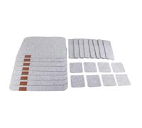 NOENNULL Napperon, Tapis de Tasse, Ensemble D'isolation Thermique en Feutre avec Poche pour Fourchette, Tapis de Vaisselle pour la Cuisine Domestique (Gris Clair)