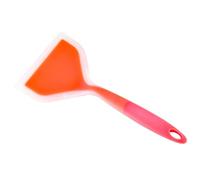 NOENNULL Pelle à crêpes large et flexible en silicone, spatule durable pour usage domestique, orange translucide