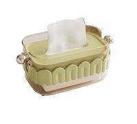 NOENNULL Support de Boîte à Mouchoirs, Boîte Distributrice de Mouchoirs Mignonne, Conteneur de de Bureau en Plastique Moderne pour Salon, Salle à Manger, Cuisine (Vert)