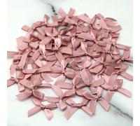 Noeuds colorés 4x4 cm, petite taille, en ruban de satin polyester, fleur en forme de nœud, décoration artisanale DIY BLANC