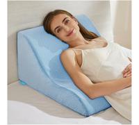 NOFFA Coussin de Lecture en Mousse à Mémoire de Forme pour Lit | Oreiller Cale Dos | Coussin à Coin Triangle est Idéal pour Soutenir Le Dos Lorsque Vous Détendez, Lisez ou Regardez la Télévision