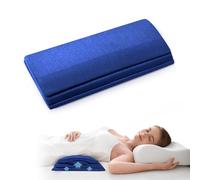 NOFFA Coussin Lombaire lit, Coussin de Soutien Lombaire pour Dormir, Oreiller de Taille en Mousse à Mémoire de Forme, Oreiller de Soutien de Taille Dorsal pour Lit, Hauteur Réglable, Bleu