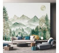 NOGAWA Papier Peint Motif Forêt Montagne, 3D Panoramique Papier Peint xxl Paysage Naturel, Papier Mural Decoratif Pour Salon, Chambre, Tapisserie Murales, Décoration Murale 350x256cm