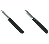 Nogent 3 Etoiles 01120B Eplucheur 1 Tranchant Expert 4 cm Noir (Lot de 2)