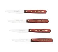 Nogent 3 Etoiles 02000B Couteau Office Lisse Classic Bois, Merisier, Brown (Lot de 4)