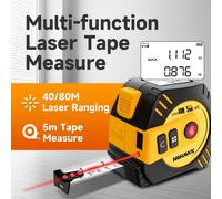 Nohawk 40m/80m ruban à mesurer Laser ruban à mesurer outil de mesure télémètre Laser ruban à mesurer en acier USB Rechargeable 40m Tape Measure