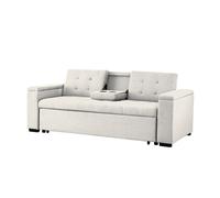 Noho canapé convertible 3 places en tissu beige