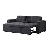 NOHO - canapé convertible gris foncé