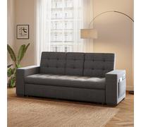 Canapé convertible gris foncé avec rangements NOHO