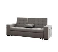Concept Usine Canapé convertible NOHO – gris foncé avec rangements