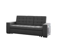 Canapé convertible gris foncé avec rangements NOHO
